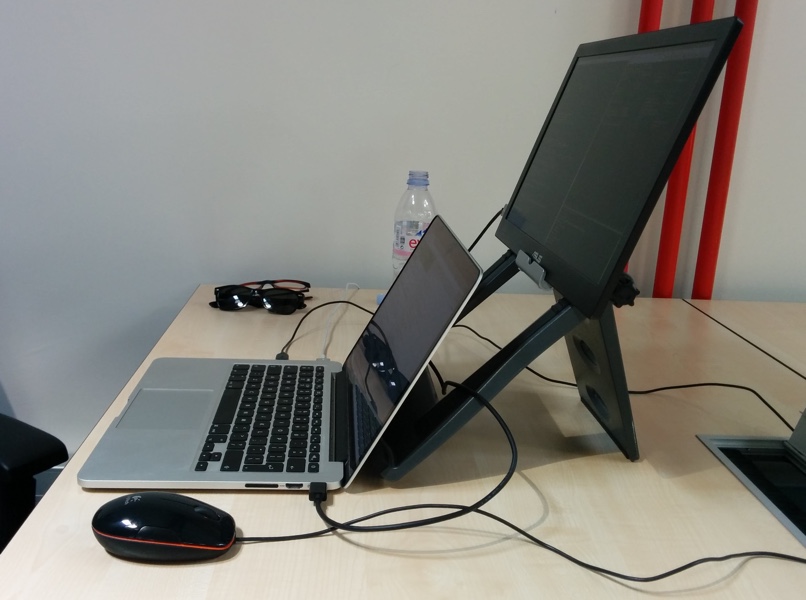 portable monitor desk